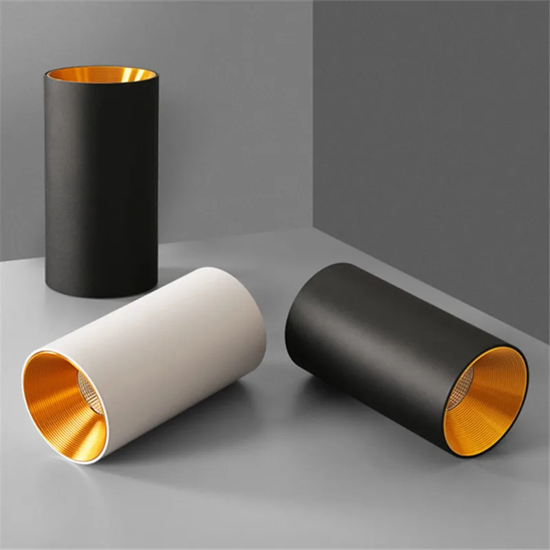 Surface-Mounted-Cylindrical-LED-COB-Downlight-Gold-Reflector-5W-7W-10W-12W-LED-Ceiling-Bulbs-Lamp