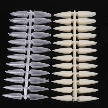 

240pcs New Nail Art Tips Transparent/Natural False Coffin Nails Art Tips Flat Shape Full Cover Manicure Fake Nail Tips