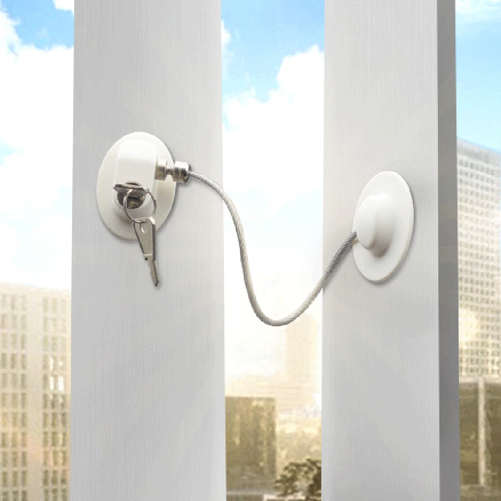 

Window Lock Children Protection Lock Stainless Steel Window Limiter Baby Safety Infant Security Refrigerator Lock Window Stopper