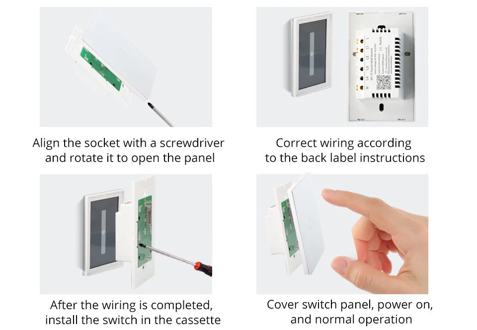 Беспроводной светодиодный светильник умный сенсорный экран переключатель стекло стандарт США/Wifi настенный сенсорный переключатель