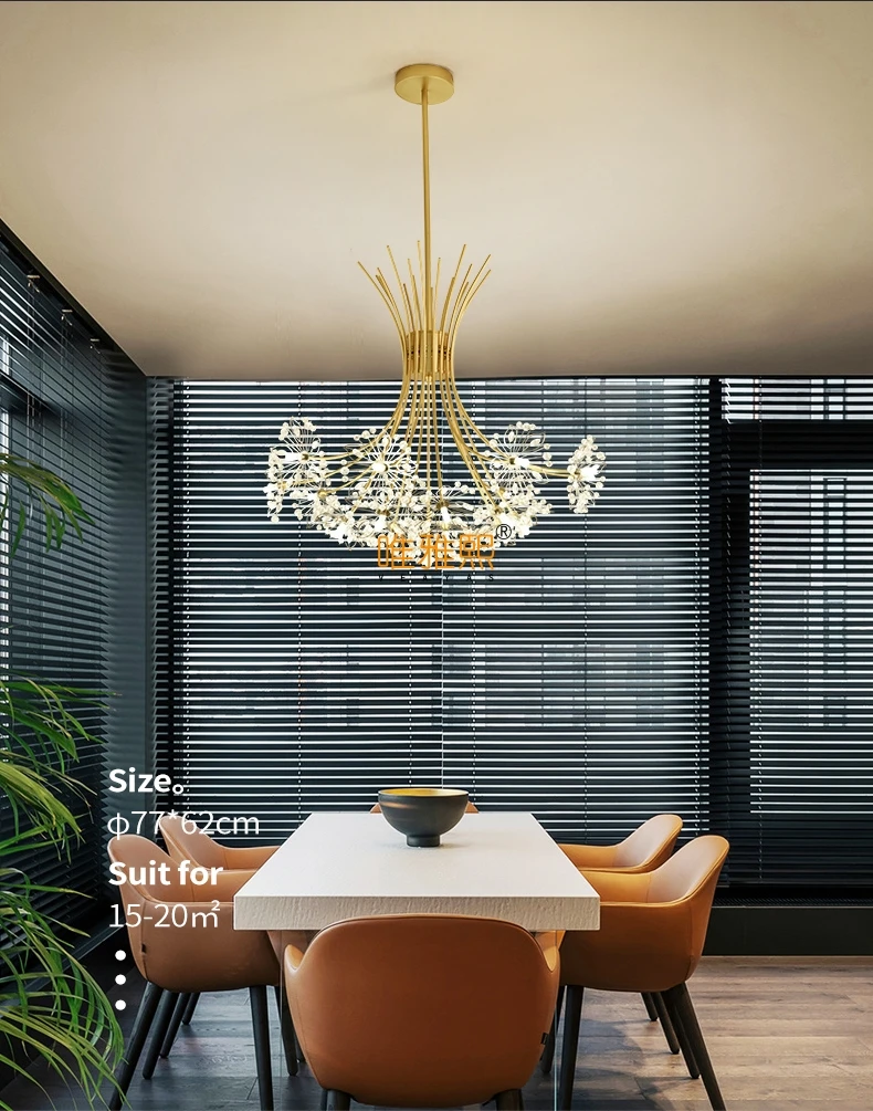 Modern LED chandelier lighting Nordic restaurant pendant lamps bedroom fixtures dining room crystal hanging lights