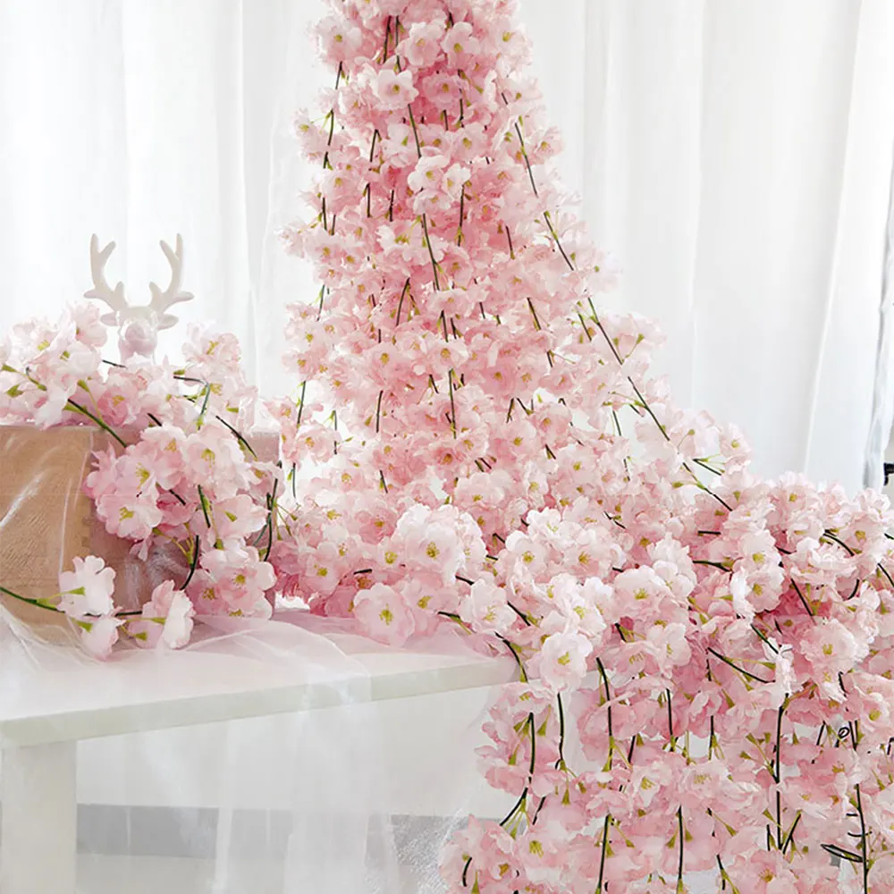 4 шт./компл. 180 см Sakura вишни лоза Львы свадебное украшение арки макет домашний вечерние ротанг стене висит венок