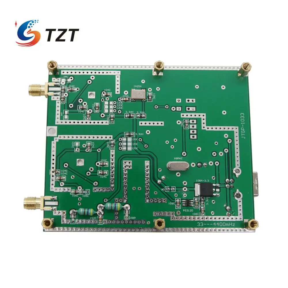 TZT простой RF анализатор спектра отслеживающий генератор 33 МГц-4400 МГц D6 V2.03B ADF4351 VFO источник