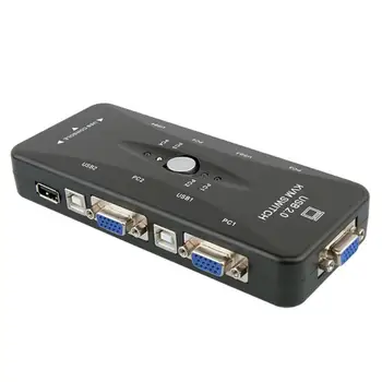 

2Ports/4Ports USB HDMI KVM Switch Box 2/4 in 1 Out 4K 1080P VGA Splitter KVM Switch Adapter for HDTV Monitor Projector