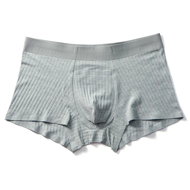 gray white Новое вертикальное мужское бесшовное нижнее белье 1 шт NN022 - Цвет: gray white