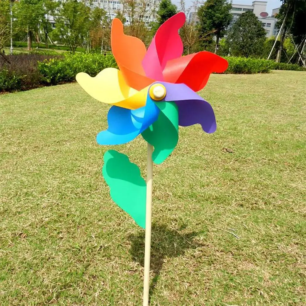 Флюгер Подсолнух лужайка Pinwheels ветряная мельница вечерние вертушки для украшения сада