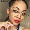 SU108 Oversized Luxury Squre Metal Eye Glasses Frames Men Women Brand Designer Reading Glasses Transparent Frame ► Photo 2/6