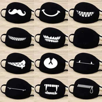 

1Pc 1Pc Unisex Winter Warm Thickening Half Face Mouth Mask Cotton Cartoon Pattern Anti-Dust Anti-Bacteria cotton mask