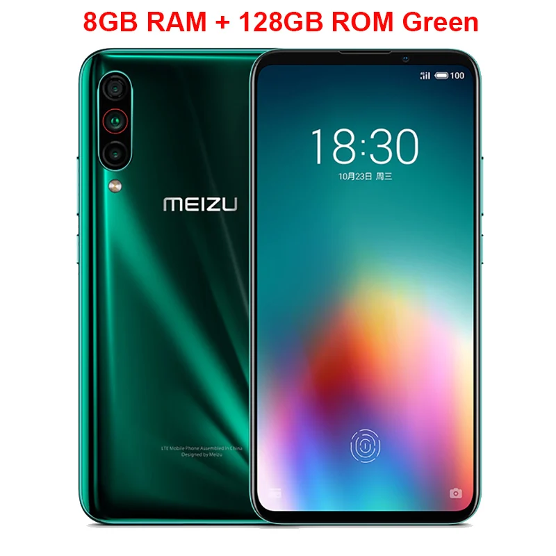 Green 8GB 128GB Meizu 16T мобильный телефон, 6,5 дюймов, 6 ГБ ОЗУ, 128 Гб ПЗУ, Восьмиядерный процессор Snapdragon 855, Android 9,0, тройная камера, 4500 мАч, Samrtphone - Цвет: Green 8GB 128GB