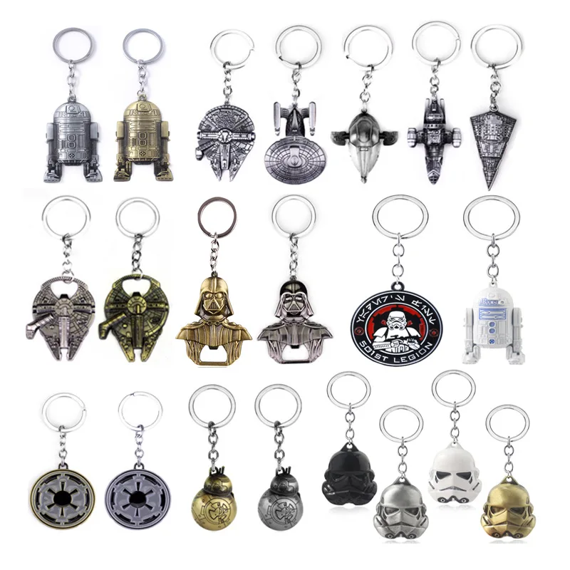 

Film Star Wars 9 The Rise Of Skywalker Cosplay Keychain Props Kylo Ren Black Warrior Stormtrooper Spacecraft Metal Pendant