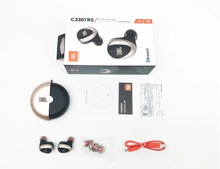 Оригинальные беспроводные наушники JBL C330TWS, Bluetooth V5.0, стерео наушники с микрофоном и зарядным устройством, беспроводные наушники