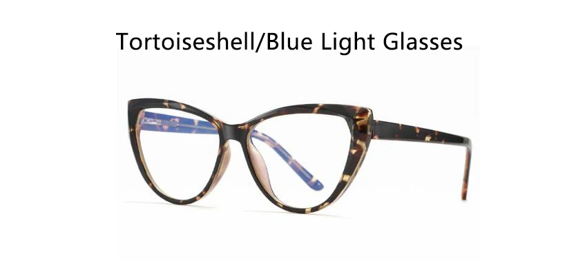 Tortoiseshell Синий светильник, очки, прозрачные компьютерные очки, кошачий глаз, оптическая оправа, модная женская оправа для очков, новинка, красная черная оправа - Цвет оправы: Tortoiseshell