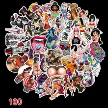 Cheap 100Pcs random NO Repeat Mixture Stickers Doodling  Luggage Laptop Bike Scooter Travel DIY Stickers On The Car Motorcycle