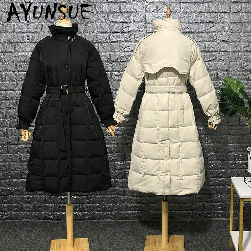 AYUNSUE 90% белая куртка на утином пуху Женское зимнее пальто женское пуховое