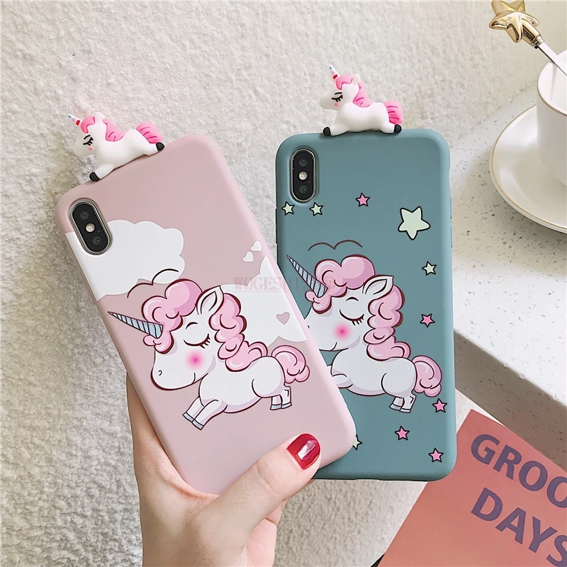 Чехол с единорогом для iPhone 7 Minnie Puppy Dog, мягкий силиконовый 3D игрушечный чехол для iPhone 6 6s 7 8 Plus X XR XS 11 Pro Max Coque Funda