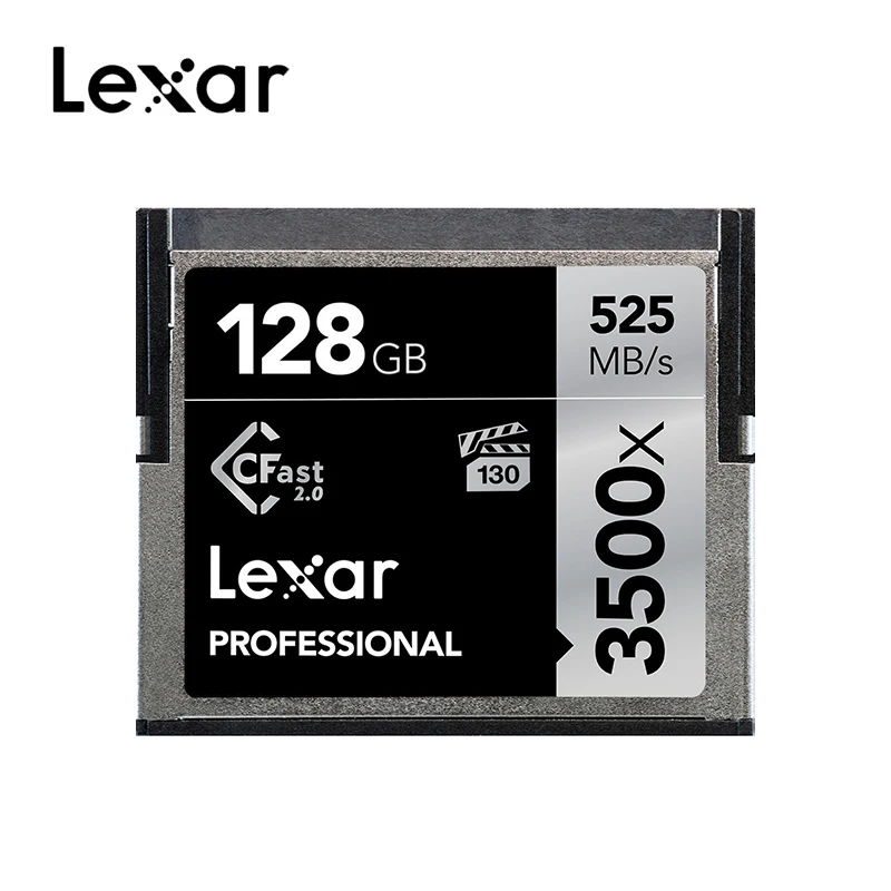 Оригинальные оригинальные карты памяти Lexar 3500X, sd-карта, 64 ГБ, Cfast 2,0, cf-карта, 128 ГБ, высокая скорость до 525 м/с, профессиональная камера - Емкость: 128 ГБ