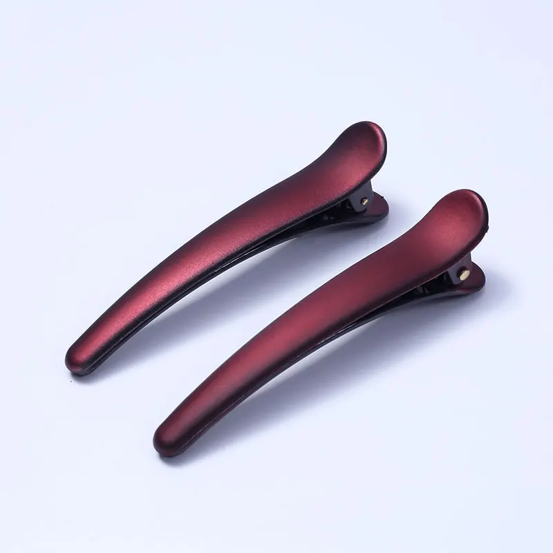Burgundy red 9 см большие заколки для укладки волос, Профессиональные парикмахерские заколки, заколки для волос для женщин и девушек, инструменты для стрижки волос, цветная заколка, 2 шт - Цвет: Burgundy red