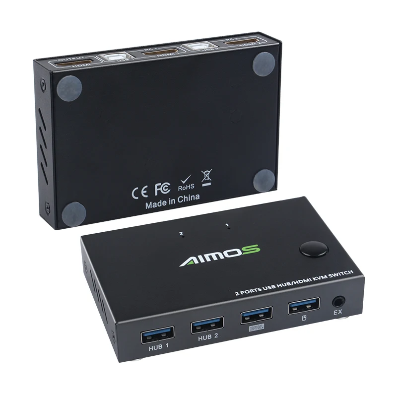 Conversor de Vídeo para Impressora em Hdmi Kvm Switch Box 4k Usb Divisor para Peças Teclado Compartilhado Mouse Plugue e Paly - Imagem 5