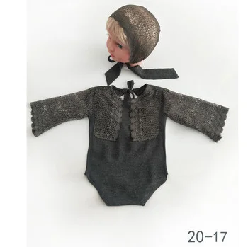 20-17 Комплекты для малышей Одежда для младенцев платье для маленьких девочек и мальчиков реквизит для фотосессии Infantile реквизит для костюма фотостудия одежда с принтом стрельбы с детским головным убором - Цвет: 20-17