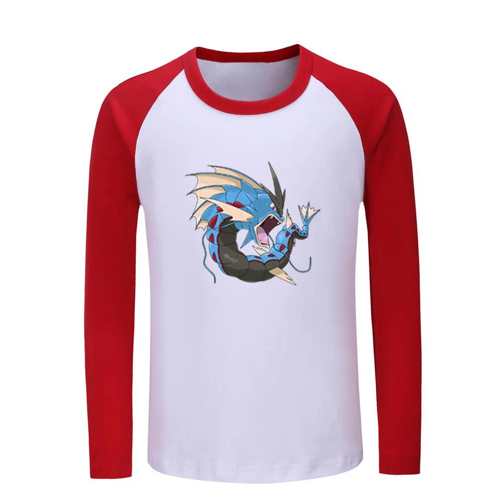 JeKCR972C Милый мультяшный Покемон Gyarados Staryu/Детские футболки с рисунком детские футболки с рисунком топы для мальчиков и девочек с длинными рукавами, рождественский подарок - Цвет: JeKCR972C