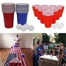 50 шт. пластиковые чашки для пива и понга без запаха, вечерние чашки для пикника, рождественские принадлежности для дня рождения, реквизит с шариками