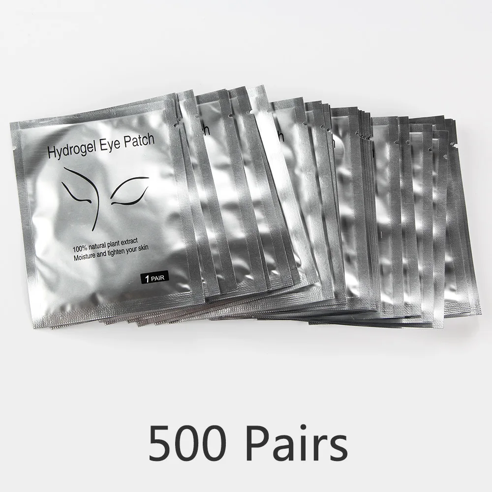 500 pairs Eyelash Extension Pad Gel Patch Grafting Eyelashes Under Eye Patches Pads Lint Free Eye Sticker Wraps Makeup Tools - Цвет: Fox 500pairs