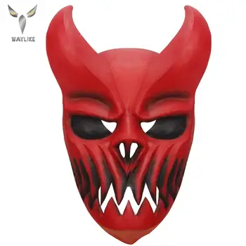 

WayLike reality Adult Party Costume horror mask red fangs Prajna mask horror Carnival Cosplay mask