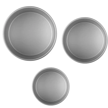 

3 Pcs Aluminum Alloy Die Round 6/8/10 Inch Cake Mold Cake Template Baking Dish Baking Mould Pan Pattern Bakeware Tool