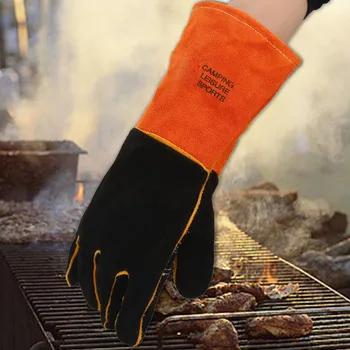 

2pcs Safety Food Grade Thick Heat Resistant Silicone Glove BBQ Grill Kitchen Barbecue Oven Cooking Mitts Grill Baking Gloves
