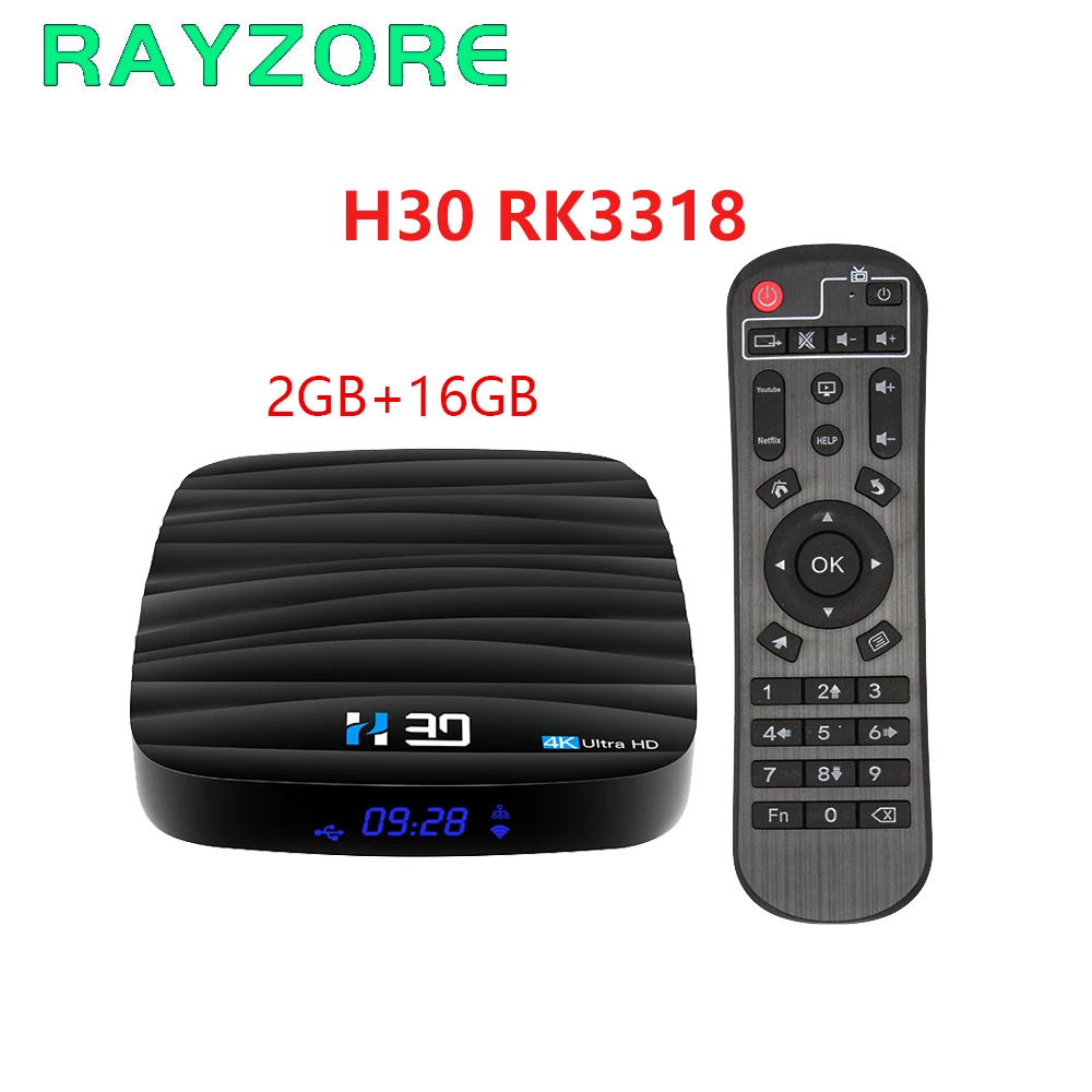 H30 RK3318 ТВ коробка Android 10 0 4 Гб оперативной памяти 32 встроенной 4K медиаплеер Декодер