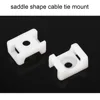 cable tie Mounts seat fixed seat 100pcs Wire Buddle Saddle Type Plastic Holder White Black Plastic saddle cable mount holder ► Photo 1/3