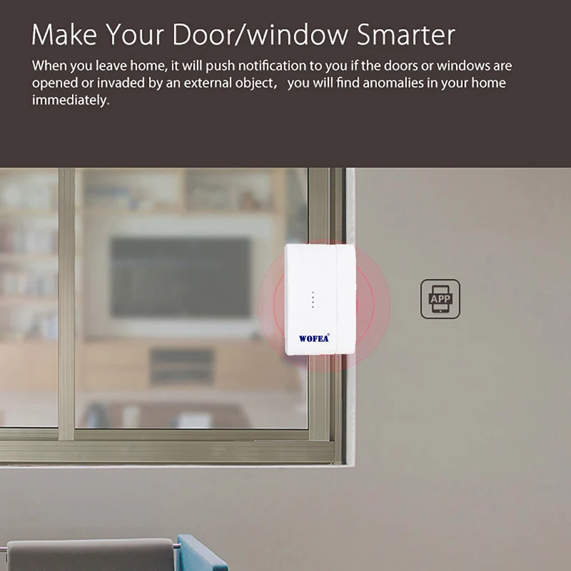 Wofea беспроводной SIM GSM домашняя охранная wifi GSM сигнализация система Датчик комплект tuya приложение Встроенная сирена