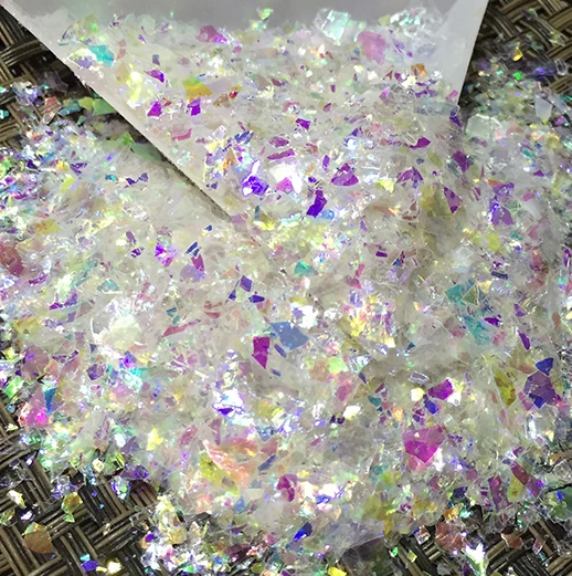 

1 bag of irregular shape nail glitter shining 3D color glitter polishing and manicure art decoration