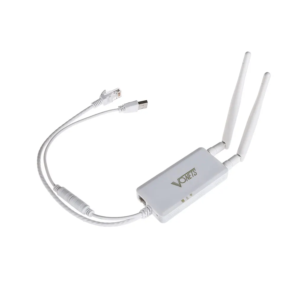 VONETS-Pont WiFi 2.4GHz, Mini Routeur, Répéteur Sans Fil, Couverture  d'Extension de Signal Hotspot pour Formateurs de Réseau PLC DVR IoT PS3  VAP11S