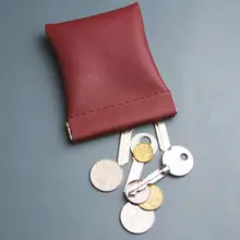 Mini Short Wallet Pu Leather Coin Purse Women Men Small Bag Money Change Key Earbuds Headphone Credit Card Holder For Kids P3U4