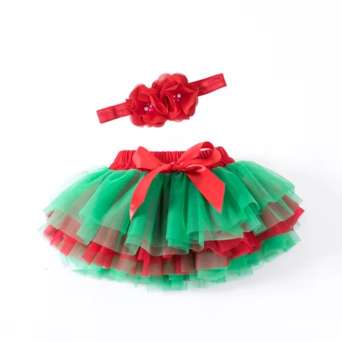 Short Kids Tutu Skirt for Girls Small Lush Puffy Toddler Baby Girl Clothes Tulle Skirt for Newborns Children With Headband