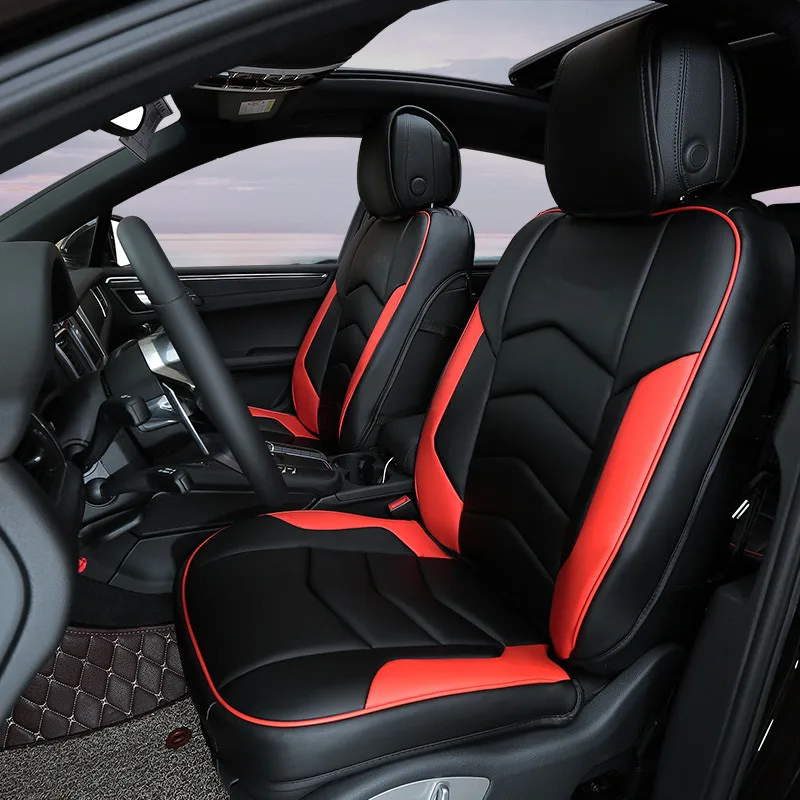 Чехол для сиденья автомобиля из искусственной кожи, полный комплект для Porsche Panamera Macan Cayenne 2011 2012 2013 стиль
