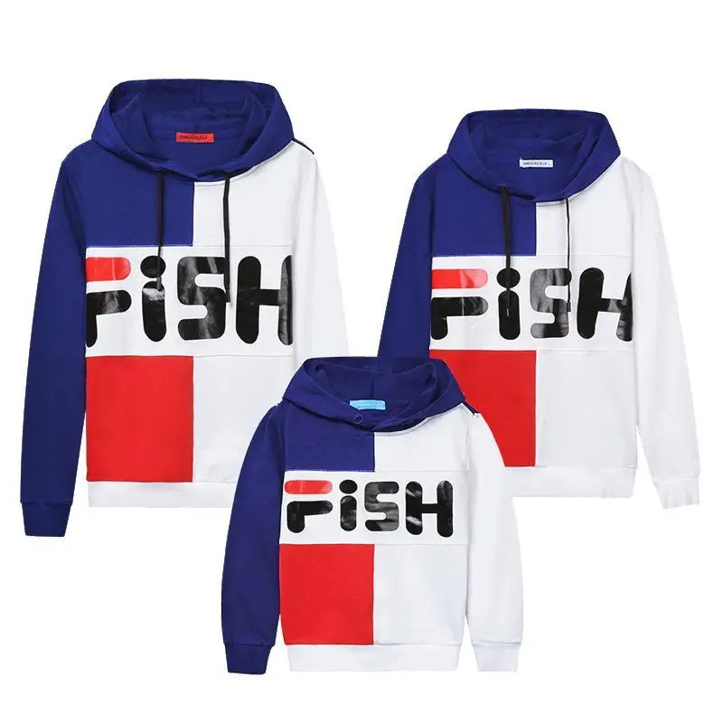 Blue Hoodies Семья спортивный костюм парная одежда для мамы и дочки, Костюмы Одежда для родителей и ребенка Костюмы комплект детской одежды папа толстовки "для мам" штаны Спортивная одежда Семья наряды - Color: Blue Hoodies