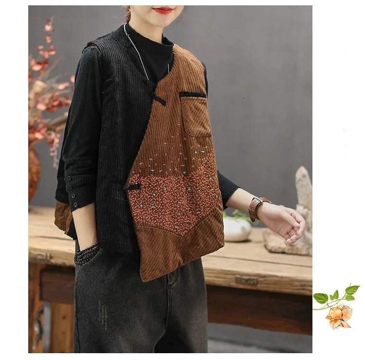Max LuLu Winter Fashion Korean Ladies Punk Clothes Womens Sleeveless Corduroy Vest Vintage Oversized Waistcoats Padded Coat