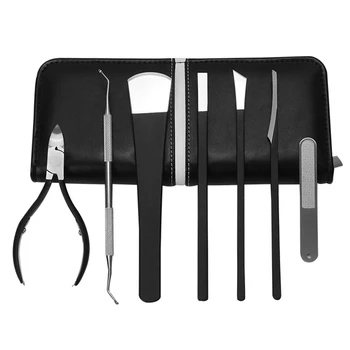 

7 Pcs Pedicure Nail Set Toenail Clipper High Manganese Steel Nail File Nail Knife For Ingrown Nail Corn Callus Set Manicure Tool