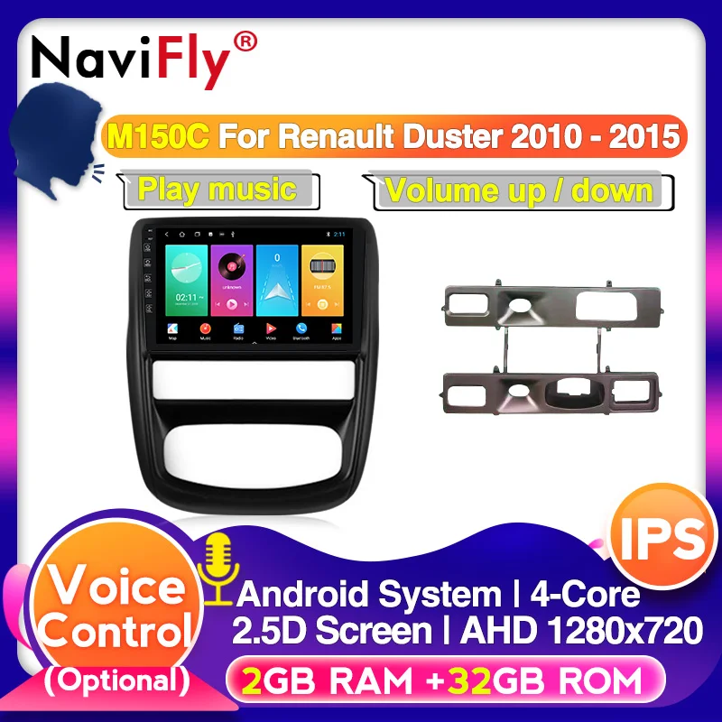 NaviFly IPS DSP для Renault Duster 1 2010 - 2015 Nissan terrano 2014 2020 Автомобильный мультимедийный радио