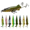 1pcs New 130mm 16g Whopper Popper Fishing Lure Artificial Pencil Plastic Hard Bait Swimbait Rotatable Soft Tail Fishing Tackle ► Photo 1/6