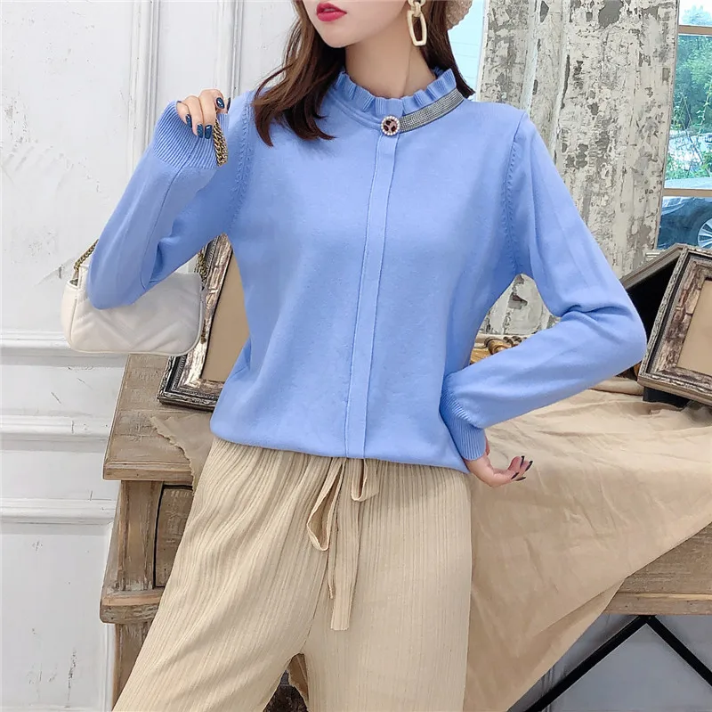Распродажа, хлопковый свитер Blusas De Inverno Feminina, 9349, новые трикотажные пуловеры 45-ЛОФТ, 3 ряда полок