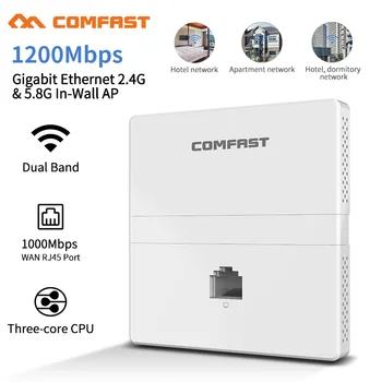 

86 Type 1200Mbps In Wall AP Repeater Smart Gigabit Router Access Point 5Ghz Wireless RJ45 220V 802.3 at/af PoE WiFi Extender AP