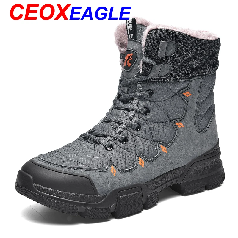 2020 Stivali Invernali Da Uomo Stivali Da Neve Caldi In Peluche Stivali Da Lavoro Resistenti All'Acqua Da Uomo Scarpe Da Uomo Resistenti All'Usura Ten