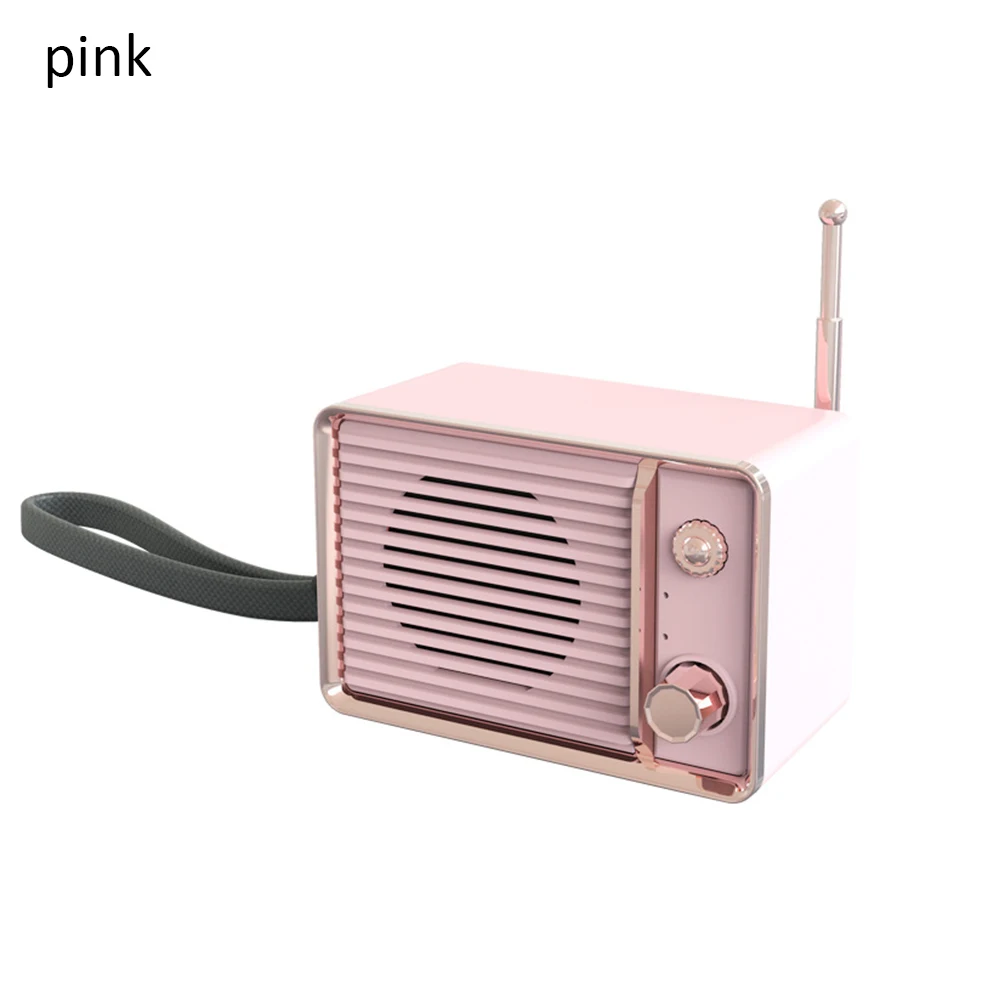Coral Red Мини Bluetooth динамик 3D объемный динамик Ретро перезаряжаемый аудио портативный тяжелый бас Путешествия Беспроводной USB HIFI Стерео Милый - Цвет: Coral Red