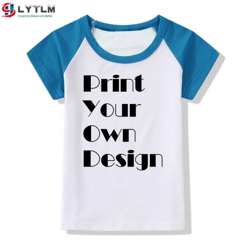 LYTLM XXX Kids Customied футболка для девочек с принтом логотипа Camiseta/детская футболка футболки для маленьких мальчиков с 3D принтом - Цвет: DX Raglan Lake