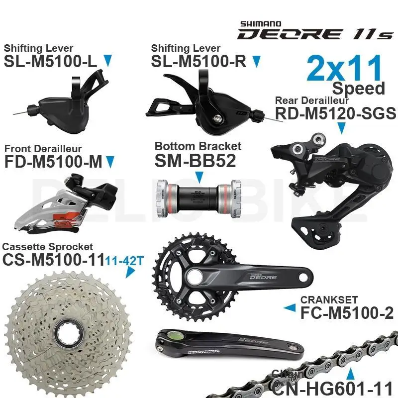 パーツ SHIMANO DEORE M5100 set Hcd4c22f7966f4e47944c7090621a4