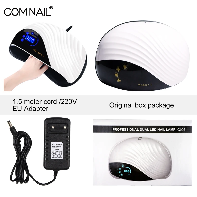 Nail Lamp-white Профессиональный салонный светодиодный Сушилка для ногтей для быстрой сушки, 3 в 1, не вредный, 120 Вт, УФ светодиодный, сенсорный, гелевая сушилка, встроенный вентилятор, лампа для ногтей - Цвет: Nail Lamp-white