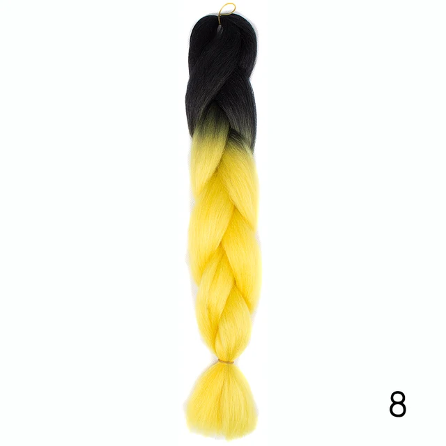 YXHAIR 100g 48 Inch Synthetic Jumbo Box Braids Expression Crochet Hair Extension for Women Pre Stretched Yaki Ombre B11